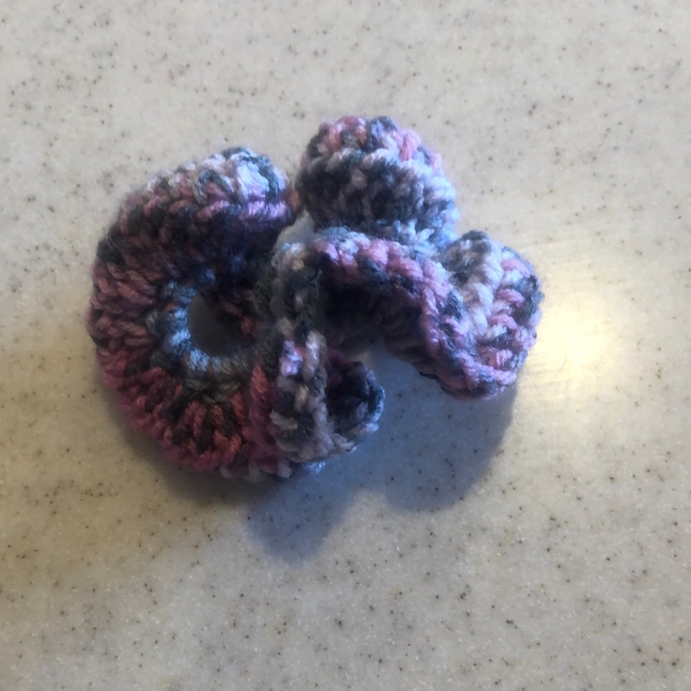 Handmade crochet scrunchie